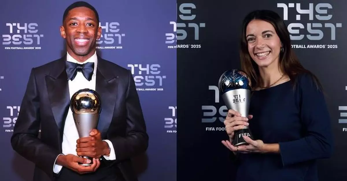 奧斯文丹比利及艾坦娜獲選國際足協最佳男女子球員