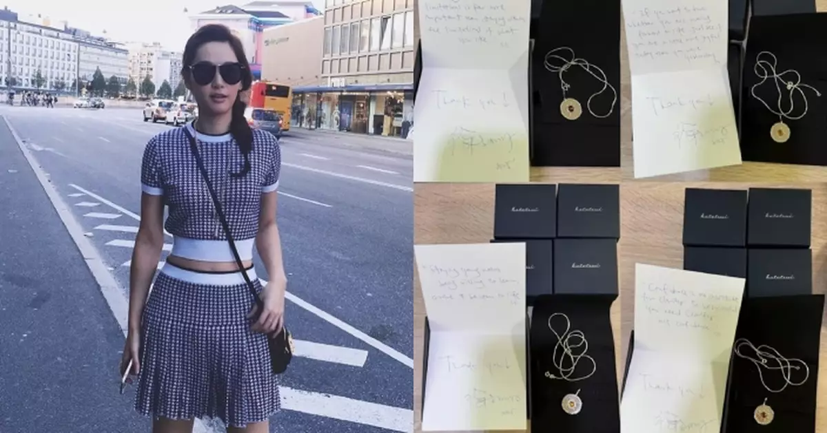 徐子珊親手設計珠寶＋寫心意卡 粉絲大呼好窩心