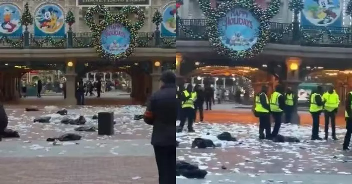 清潔員大罷工 巴黎迪士尼園區佈滿垃圾 米奇仍歡樂迎賓形鮮明反差