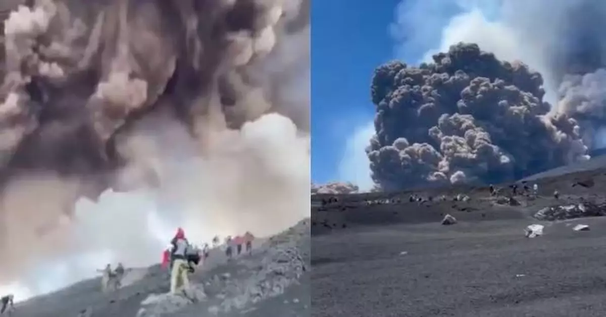 意大利活火山再噴發 熔岩噴射逾300米高 滑雪客近距離目擊急速撤離