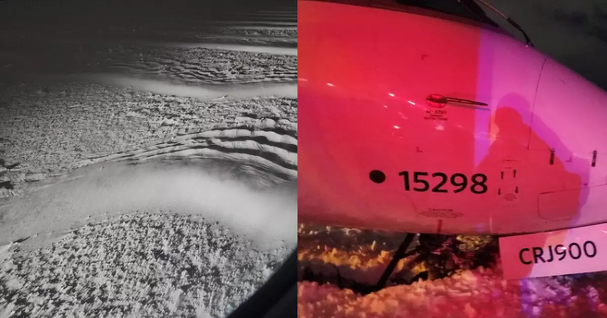 美暴風雪釀事故 機場跑道結冰達美客機降落打滑「機頭險撞地」