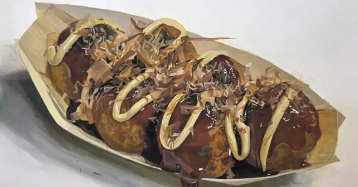 日寫實畫家歷時2個月手繪「章魚燒製作」全過程 畫面逼真細緻令人垂涎欲滴