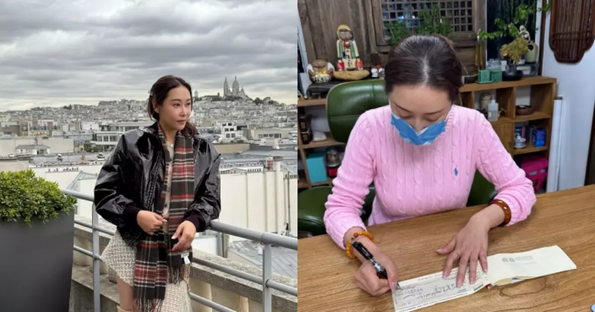 楊卓娜急返港出手相助大埔災民 再捐5萬元支票