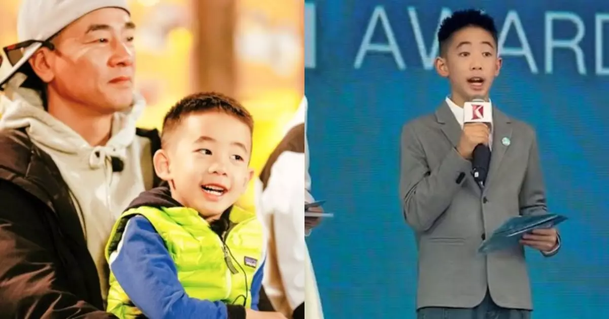 陳小春12歲長子Jasper首擔主持展語言天賦 精通四語淡定登場