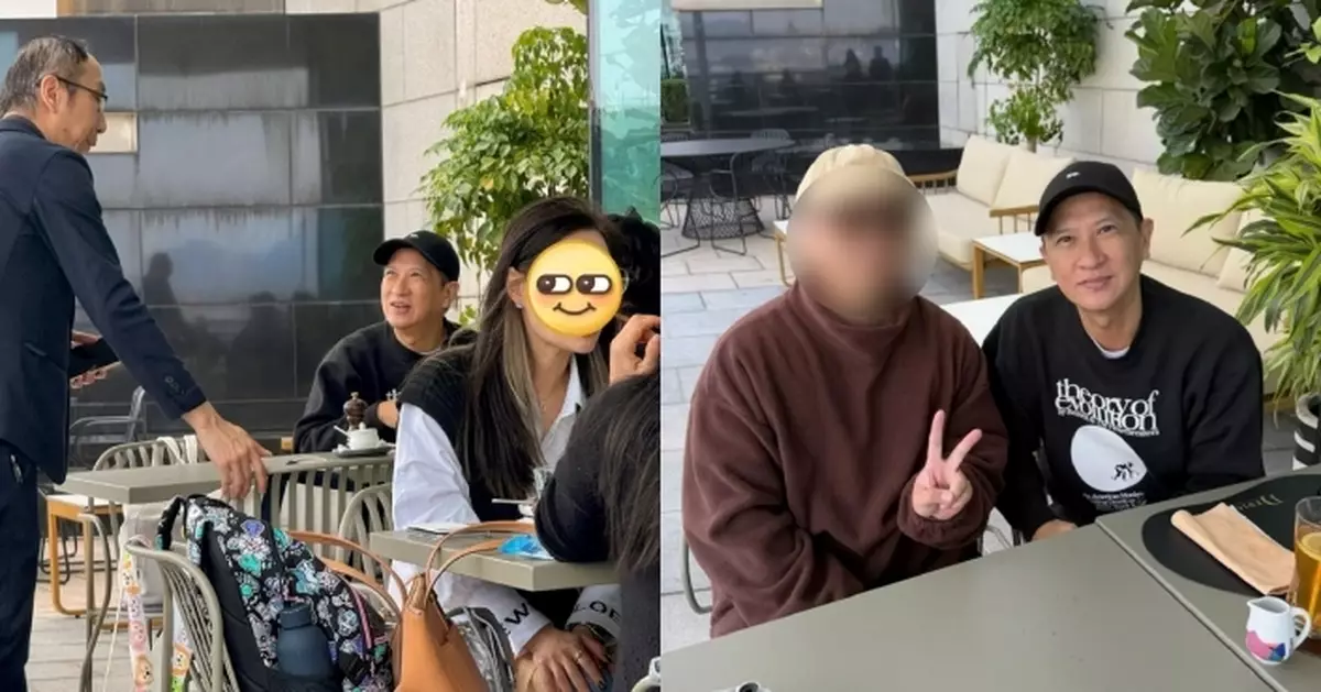 張家輝低調用餐被偶遇 網民晒合照大讚親民又温柔