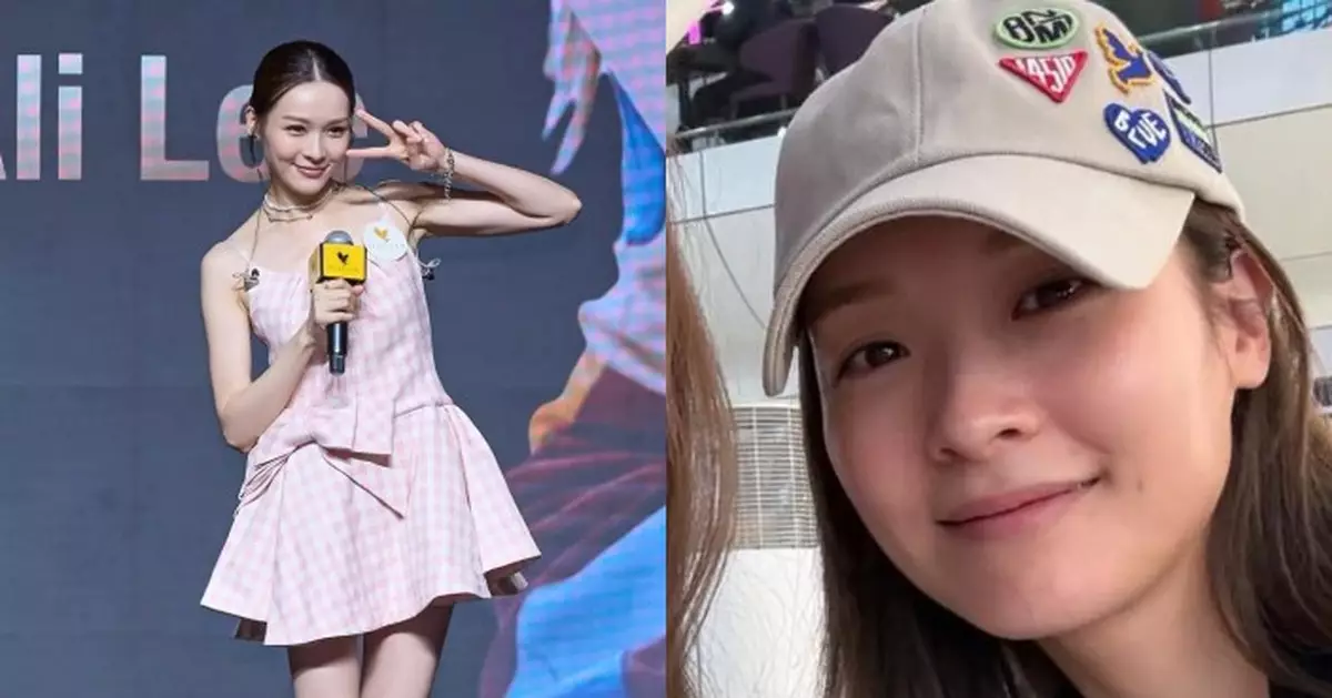 李佳芯機場被捕獲 43歲透亮肌膚少女感滿溢