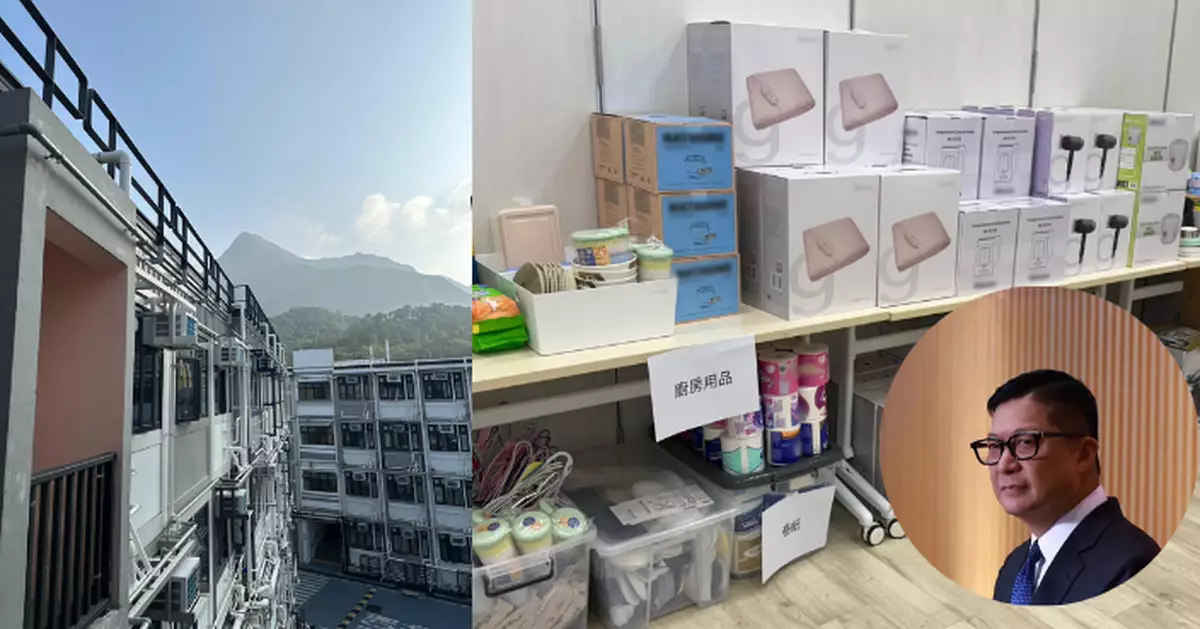 大埔五級火 | 鄧炳強到過渡性房屋探災民  見生活所需充足感欣慰