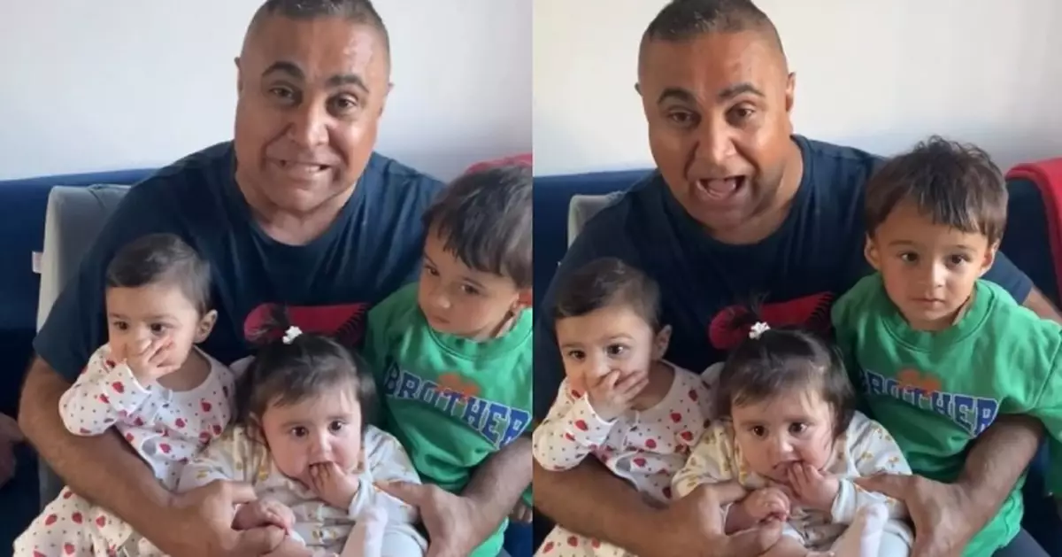 55歲喬寶寶有孫萬事足 攬實3個孫畫面好溫馨