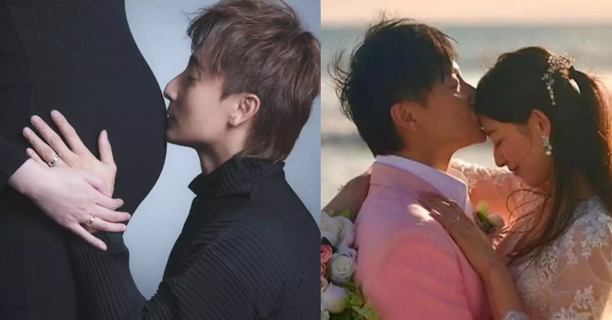 方力申IG貼葉萱大肚寫真迎接新生命來臨 黑色夫妻裝晒婚戒Sweet到爆