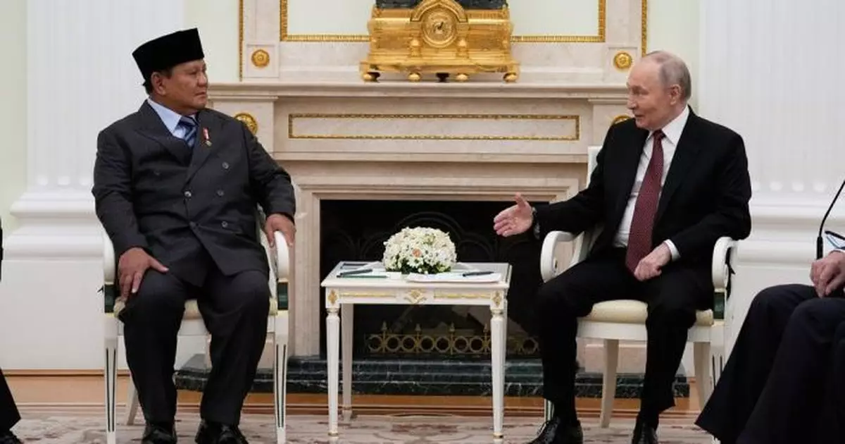 普京與到訪印尼總統普拉博沃會談　指兩國經貿及軍事關係良好