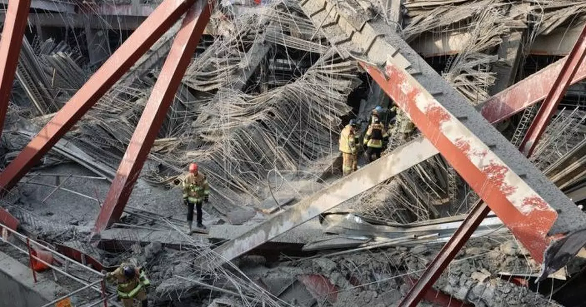 韓國光州工地坍塌事故增至2人遇難　仍有2工人被困