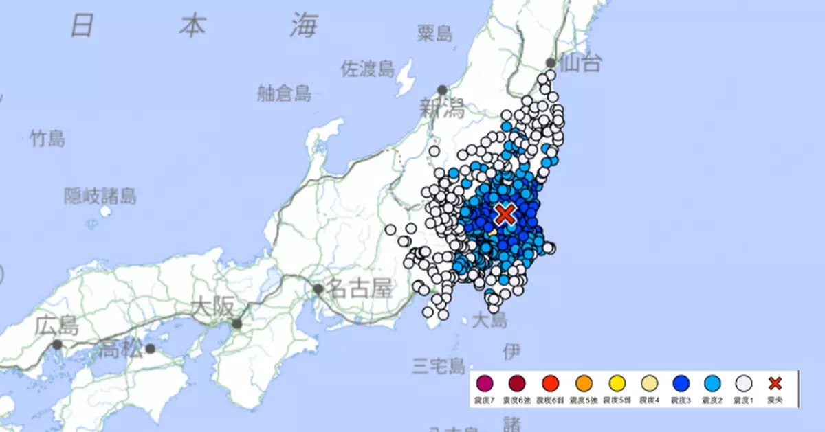 日本茨城縣發生4.9級地震 東京有明顯震感
