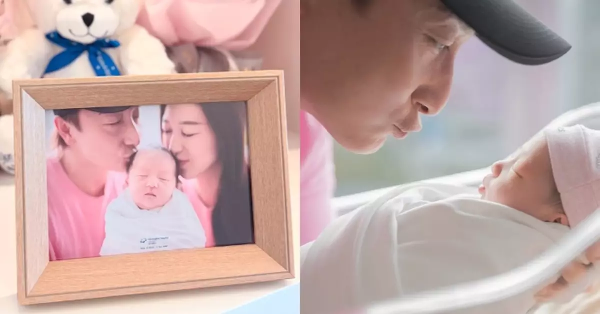 方力申晒溫馨全家福 一見愛女即父愛滿瀉