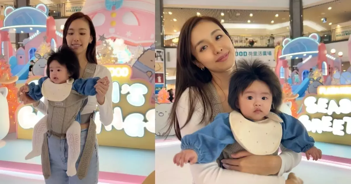 曾淑雅分享親子時光 超萌愛女頭髮濃密常被誤會戴假髮