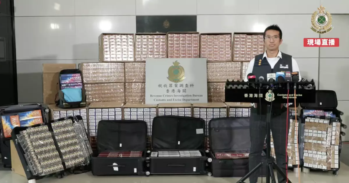 海關搗跨國私煙集團 檢值5600萬私煙拘 61人