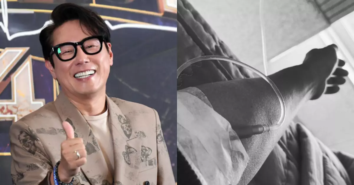 韓國歌手尹鍾信因聲帶異常取消年末演唱會 公開醫院輸液照粉絲擔心