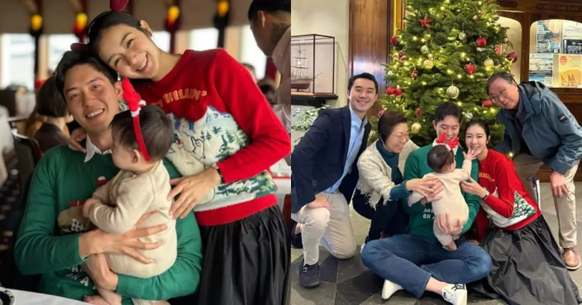 榮升一家三口後首個聖誕節 麥明詩晒全家福溫馨滿滿
