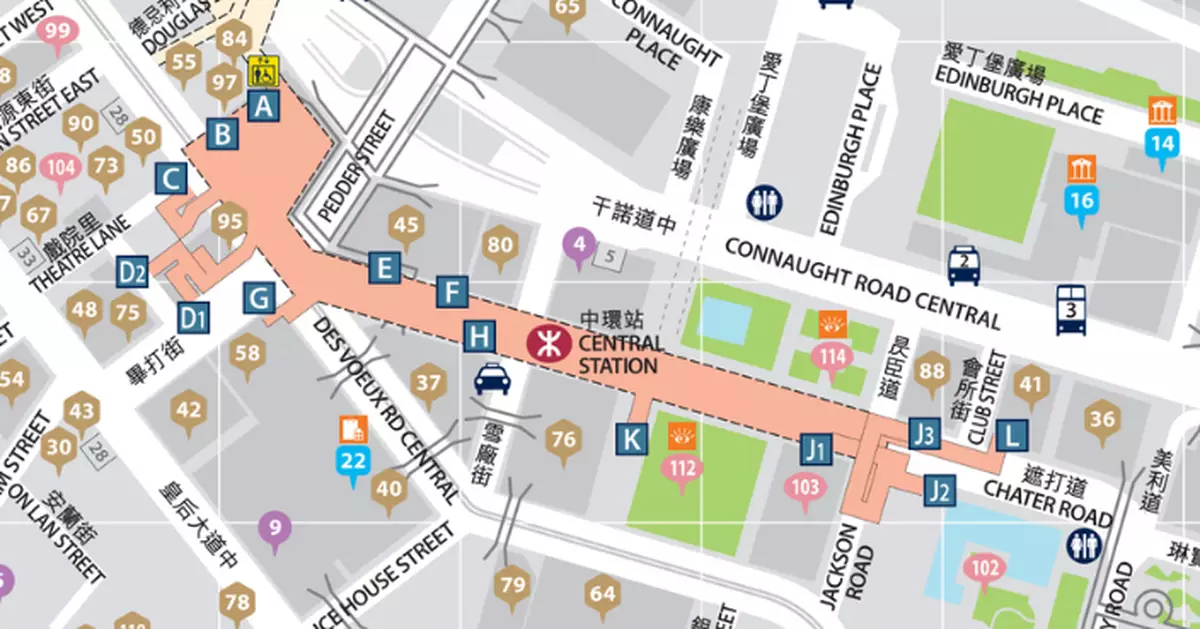 配合人潮管制措施 港鐵中環站L J1 H出口暫時關閉