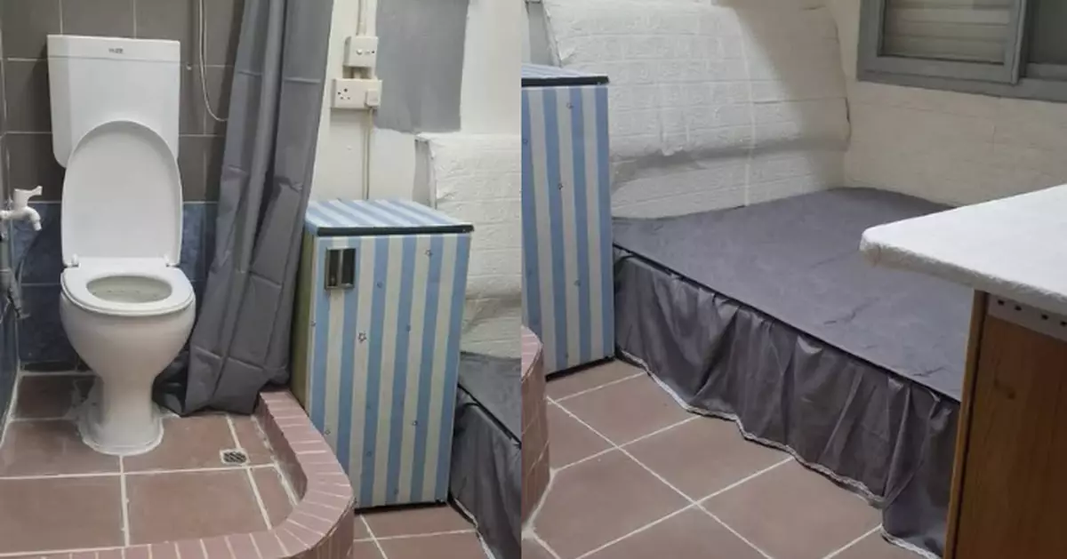 深水埗唐樓放租$3100 床位貼馬桶、衛浴一體惹嘩然