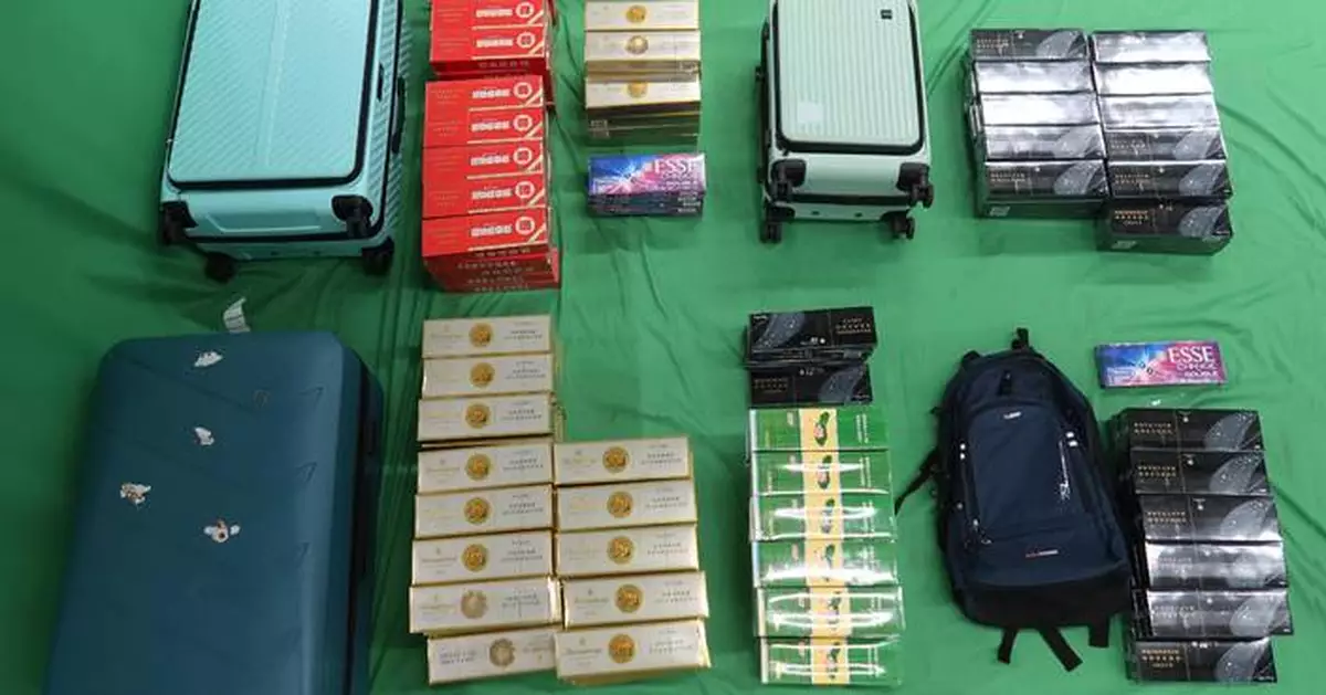 兩抵港旅客攜近10萬支未完稅香煙入境　各判囚5個月兼罰款1500元