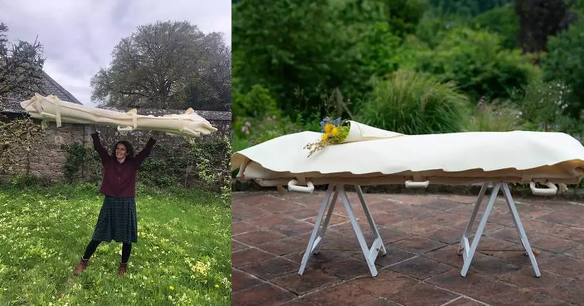 英藝術家創意製「羊毛繭棺」為生命終點添暖意