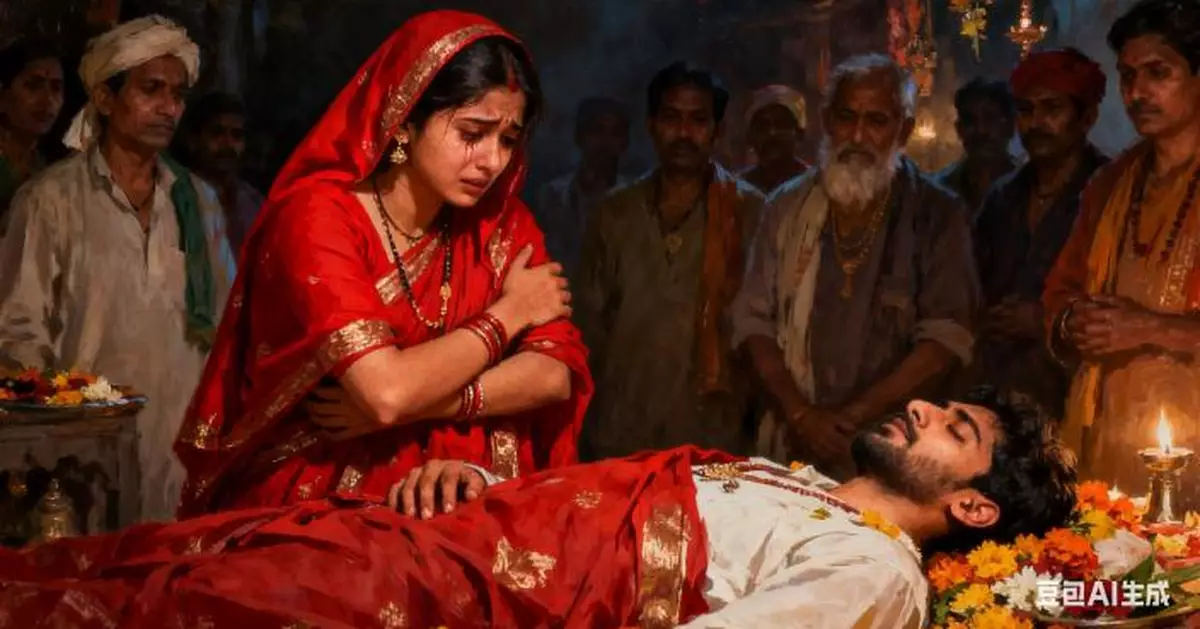 為愛反抗種姓制度 印度男遭「榮譽處決」 女友葬禮上悲嫁亡夫