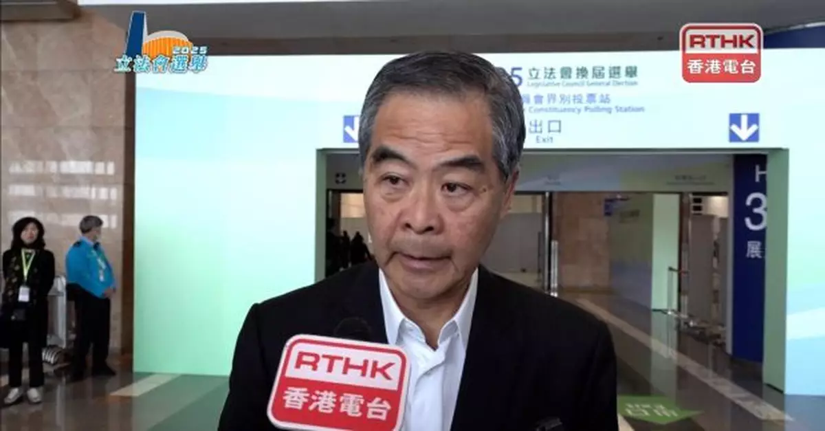 立法會選舉｜梁振英：籲踴躍投票選出議員解決宏福苑問題