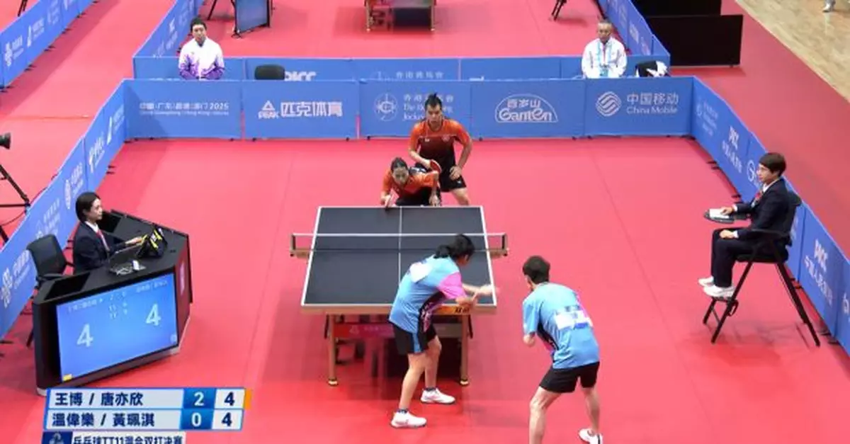 殘特奧會｜乒乓球TT11混雙賽　港隊智力殘疾組獲一銀一銅