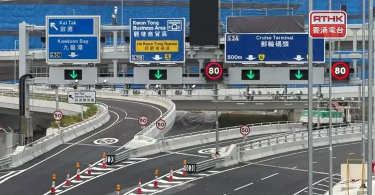 中九龍繞道（油麻地段）開通後首個工作日　早上交通暢順