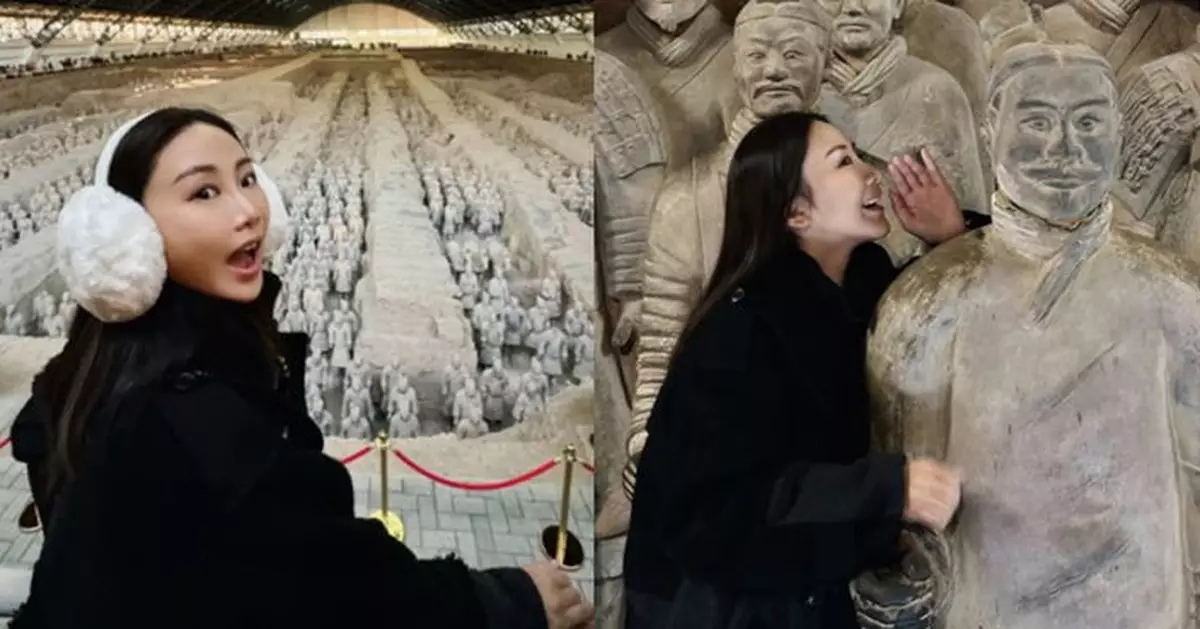 《尋秦記》女俠陶枳樽 西安訪兵馬俑扮立射俑