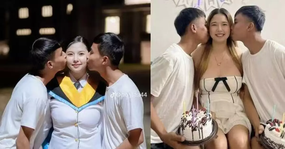 與孖生兄弟交往 泰女大方承認3人同床共枕 雙方家人知情卻未反對