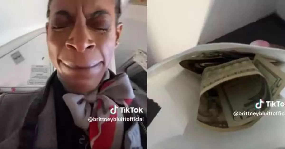 乘客遞上「嘔吐袋」空服員以為是垃圾打開卻見逾千元小費感動不已