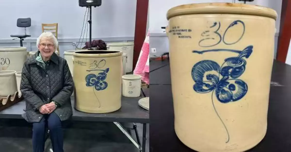 舊陶罐放門口40年 美9旬婦欲出售鑑定揭係罕見珍品 拍賣25萬成交