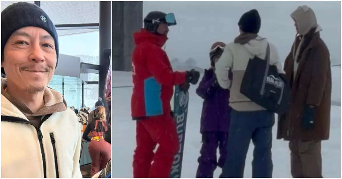 陳冠希全家日本滑雪大方同粉絲合影 素顏照曝光被指「男神遲暮」