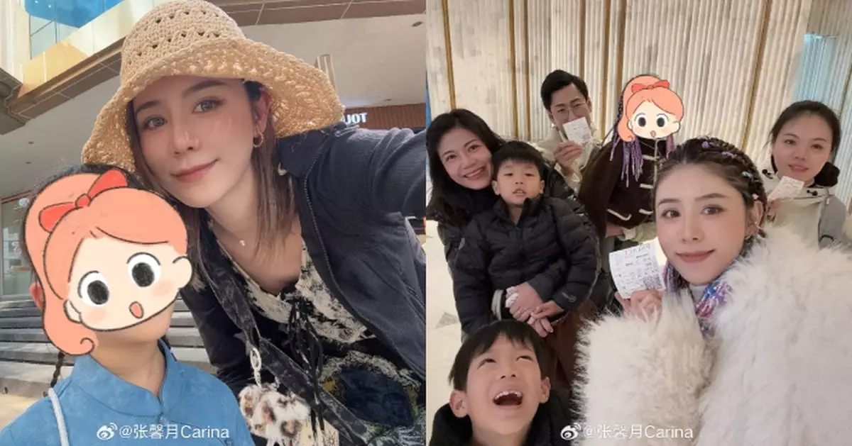 張馨月孖囡囡泰國享受元旦假期 返上海即拉大隊撐老公電影《尋秦記》