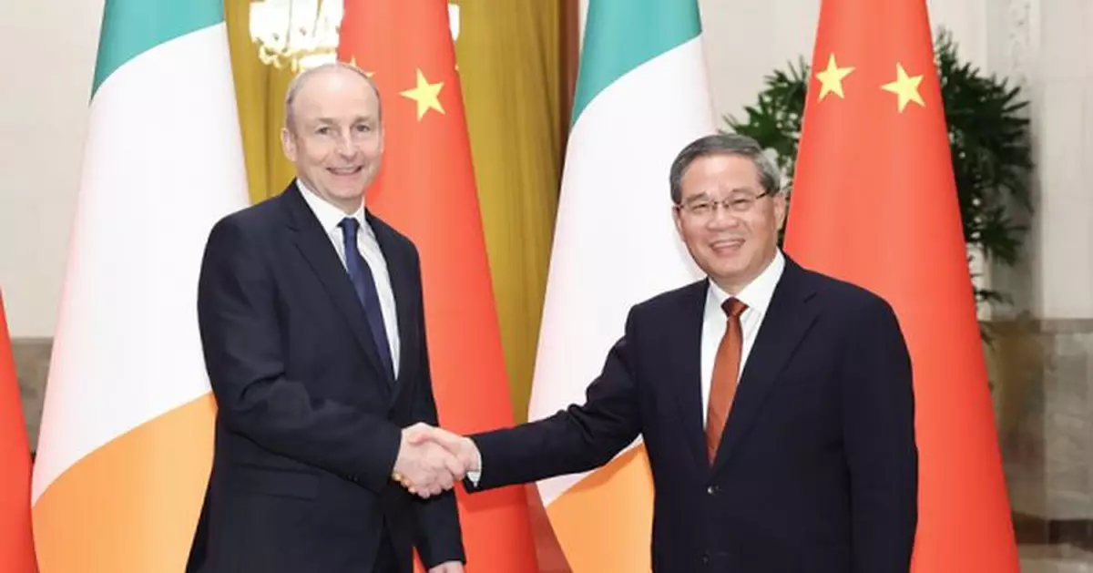 李強稱應加強發展戰略對接 推動與愛爾蘭雙邊貿易擴面提質