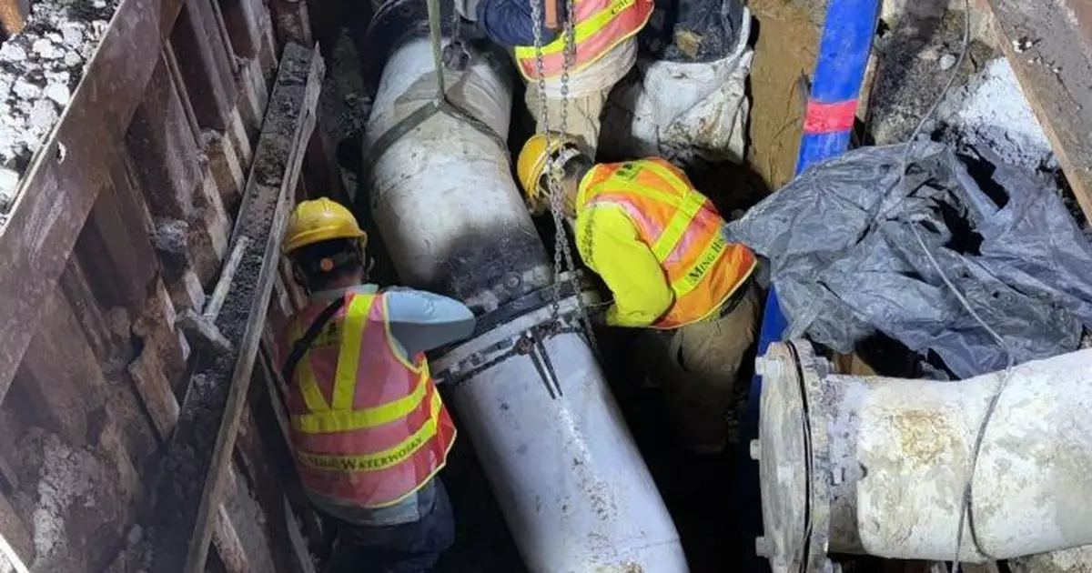 水務署：坪輋路地底喉管接駁工程完成　受影響區域供水復常