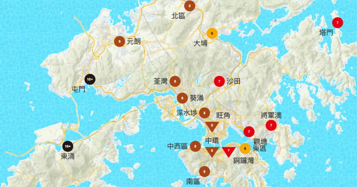 空氣質素健康指數風險級別達嚴重水平 當局籲市民減少戶外體力消耗