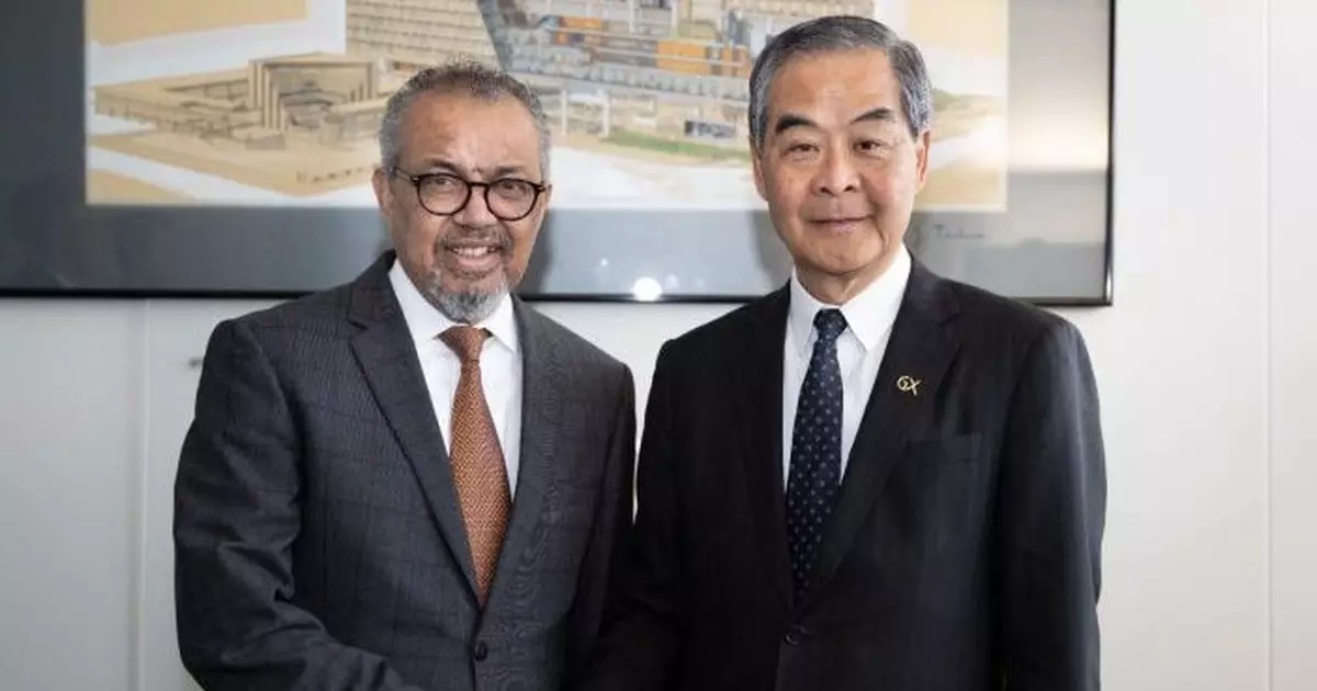 梁振英日內瓦晤世衛總幹事譚德塞 將加強在登革熱防控等不同層面合作