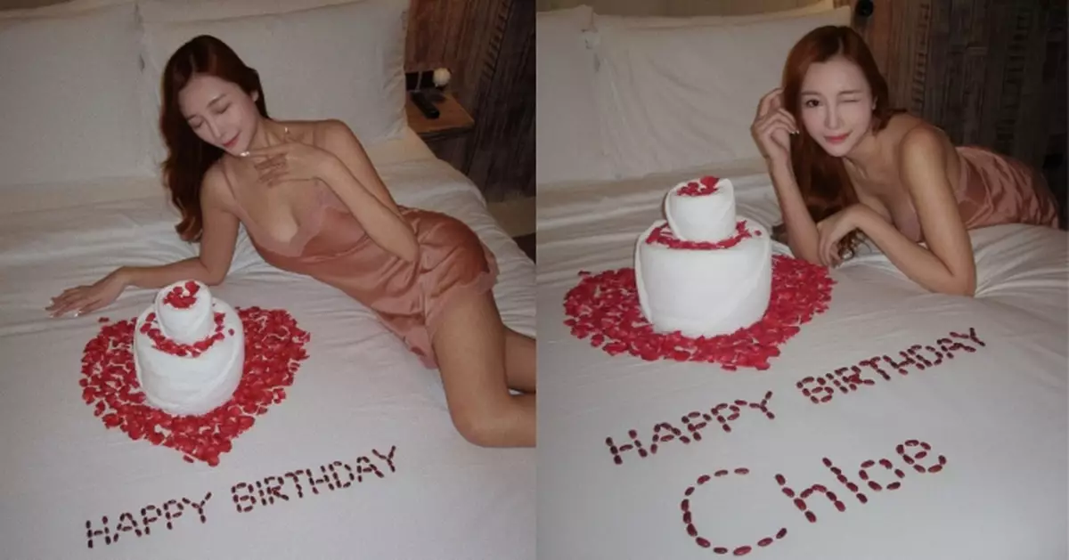 梁允瑜晒性感床照賀28歲生日 感謝家人滿滿儀式感的驚喜