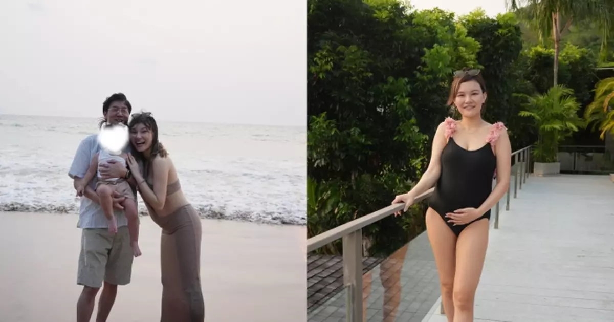 五索高調曬舊照 罕有公開懷孕期間與馬清鏗一家海邊合照