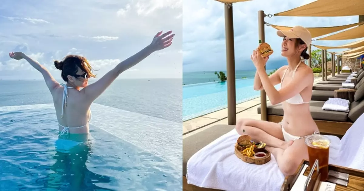 朱智賢晒火辣泳照騷「胸」猛身材 轉個頭即大歎美食唔介意食肥