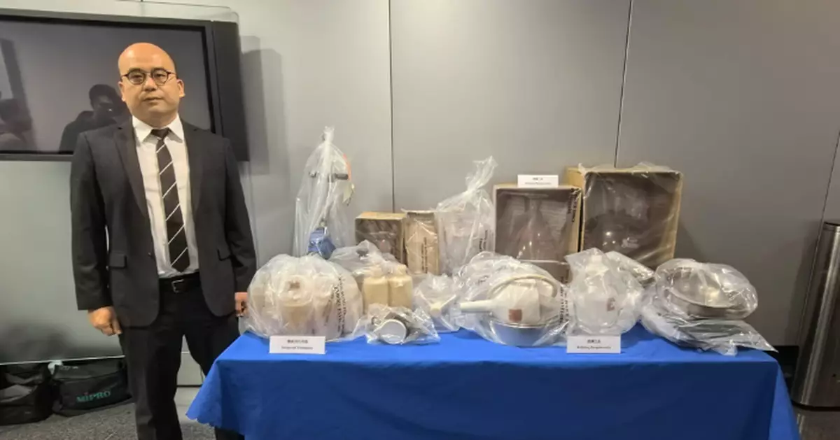 警首破依托咪酯淨化及提煉工場檢值一千萬元懷疑毒品 元朗拘捕22歲男子