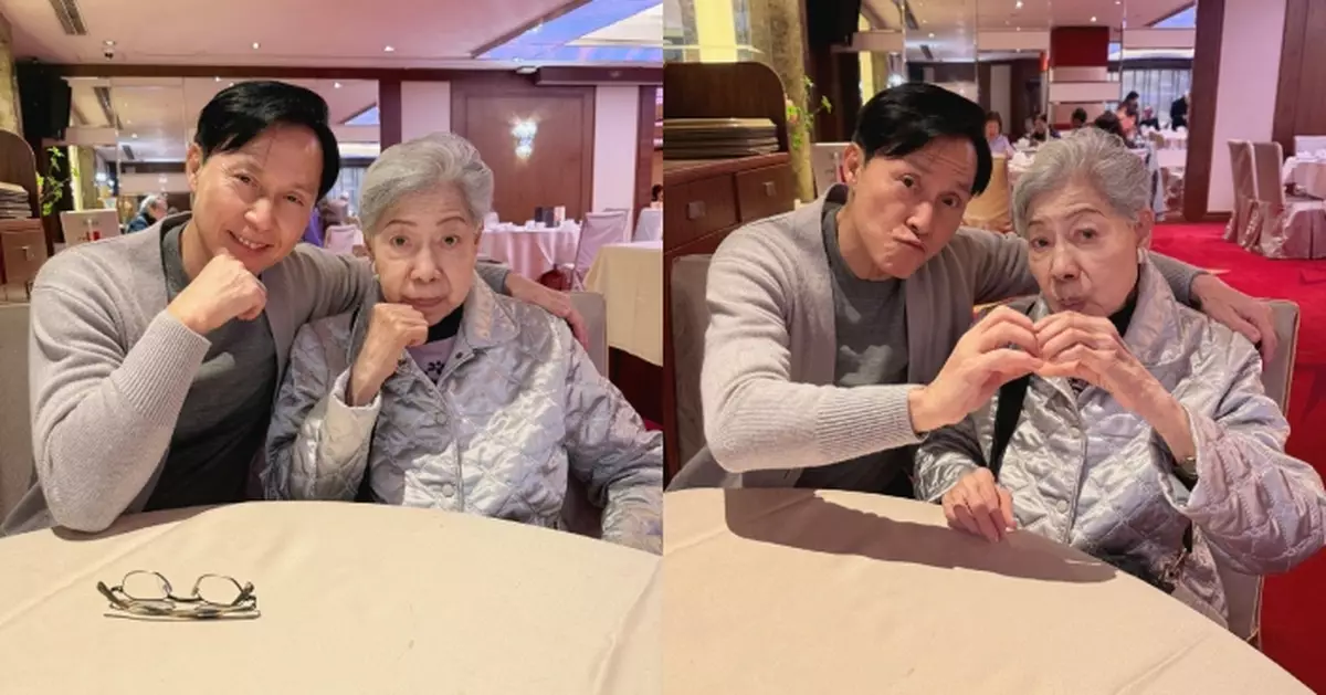 與張國強相約茶敘 91歲羅蘭教擺pose影相好精靈