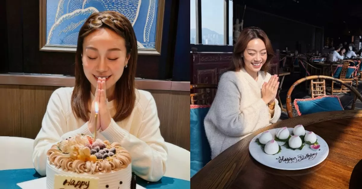 37歲生日低調過 黃心穎高空餐廳慶生飽覽維港 老公未有同框