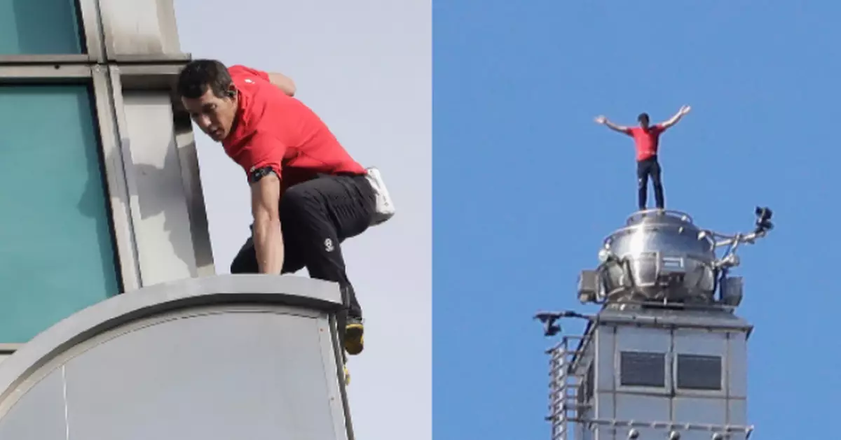 零防護直上509米　Alex Honnold徒手攀台北101　91分鐘攻頂全城仰望