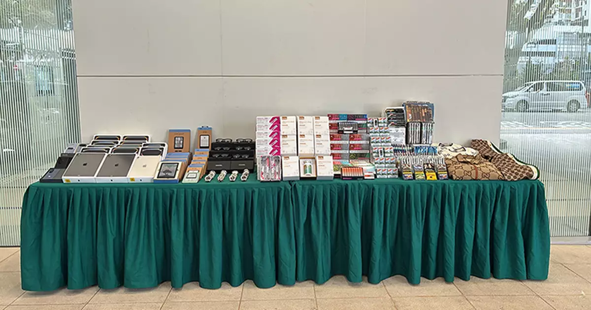 海關破往澳門內河船走私案 檢逾市值5600萬元電子及藥劑產品等