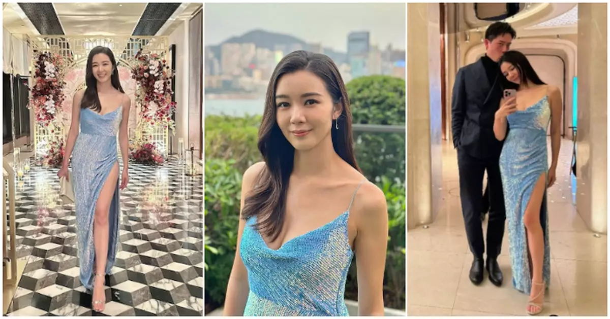 麥明詩再著三年前吊帶晚裝 索爆力證產後身材冇走樣