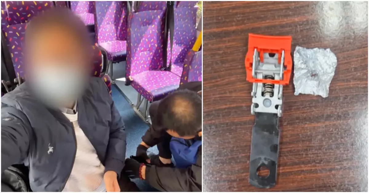 男乘客解不開安全帶被困逾45分鐘 城巴指鎖扣內有錫紙疑遭人破壞將報警處理