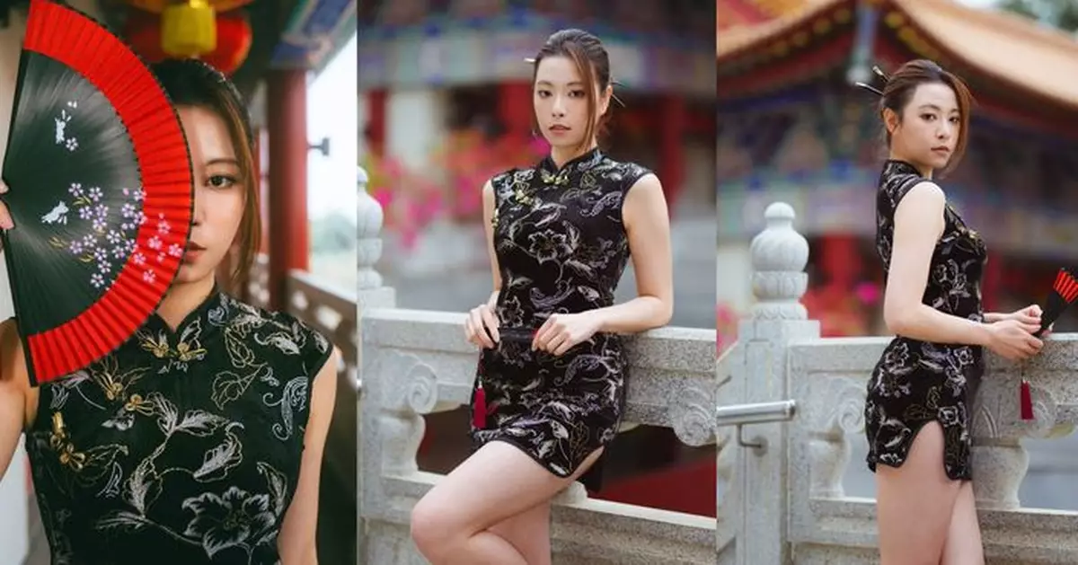 「東張女神」俞可程古風旗袍賀新歲 玲瓏曲線獲讚「現代版東方美人」
